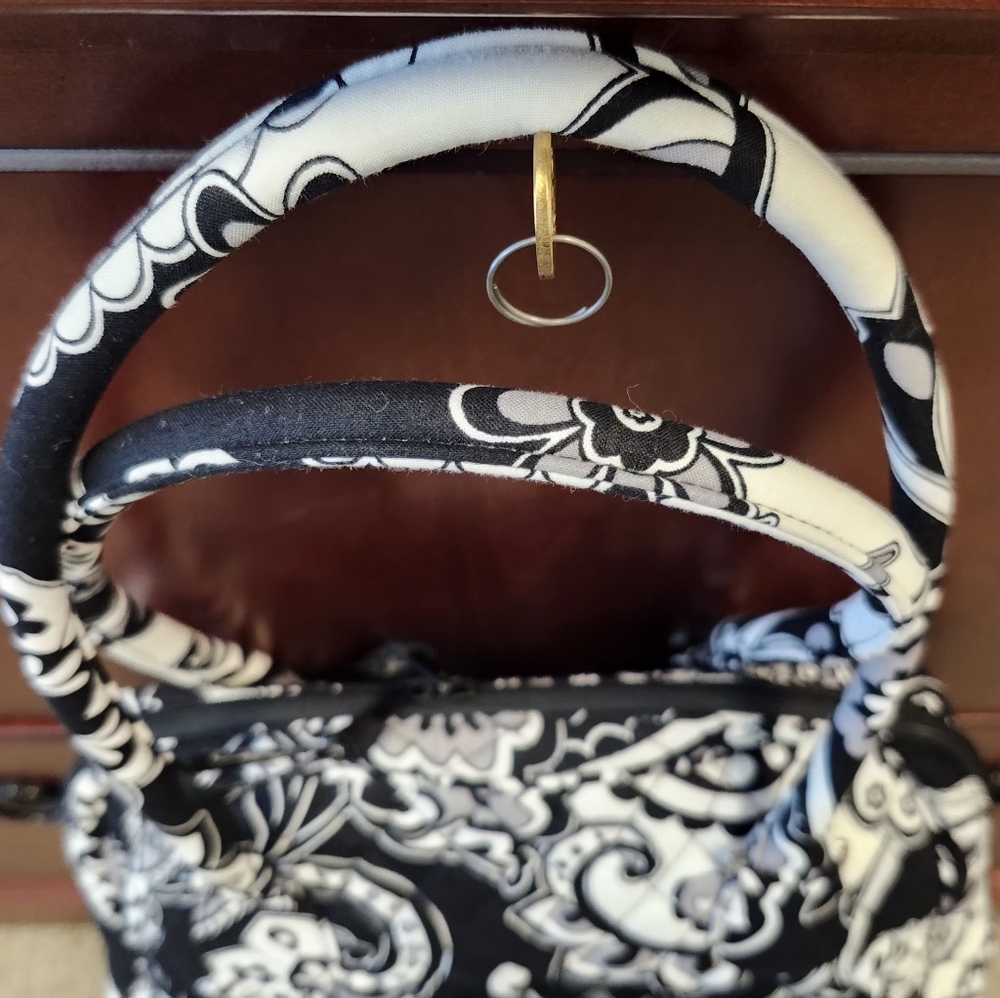Vera Bradley Midnight Paisley Turnlock Satchel - Picture 8 of 11